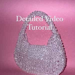 Detaillierte Video Tutorial Lesson Kristall Perlen Geldbörse Hobo Bag Hochzeit Abend Handtasche Perlen Tasche Wie man Weihnachtsgeschenk für Sie zu machen