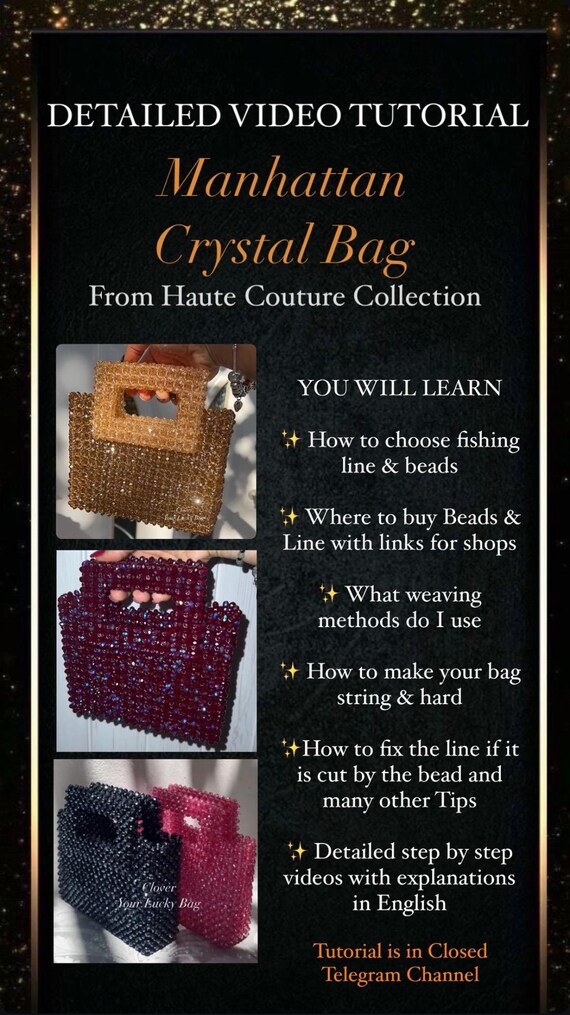 Crystal Glass Handbag Video Tutorial Haute Couture Bag Lesson