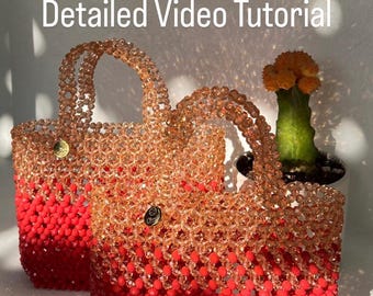 Crystal Beaded Bag Video Tutorial: DIY Aperol Tote Bag Pattern