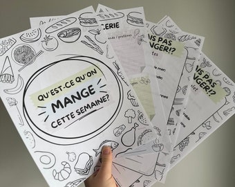 Kit to better organize your meals without hassle! (Printable PDF document)