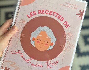 Editable template for homemade recipe book