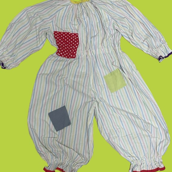 Childrens Vintage 80s Clown Costume. Long Sleeve … - image 3
