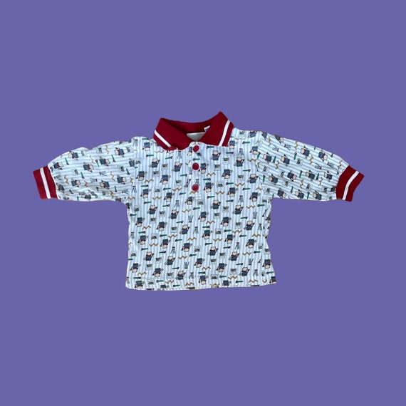 90s  Baby 3 to 6 Month Long Sleeve Teddy Bear or … - image 2