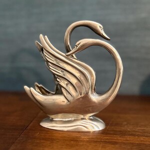Vintage Metall Doppelseitiger Schwan Serviettenhalter