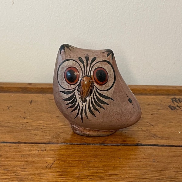 Tonala Mexican Pottery Owl / Bird Figurine