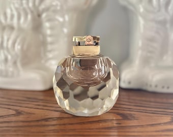 Vintage Faceted Crystal Ball Table Lighter