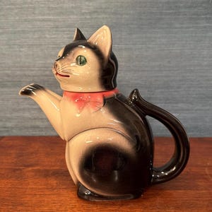 Vintage Cat Teapot - Etsy