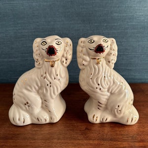 Vintage 1950 Reprodukcja Staffordshire King Charles Spaniel