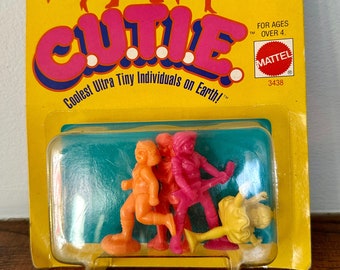 Vintage 1986 Mattel C.U.T.I.E. Figures (Coolest Ultra Tiny Individuals on Earth) Made in Japan