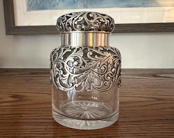 Antique Gorham Sterling Silver Foliate Perfume Bottle, 1894