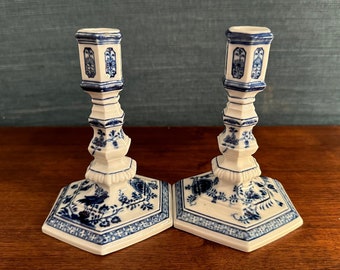 マイセン ブルーオニオン キャンドルスタンド 2 個セット、マイセン