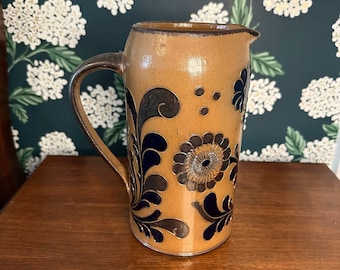 Vintage 8.5" German Salt Glaze Pitcher from 1985