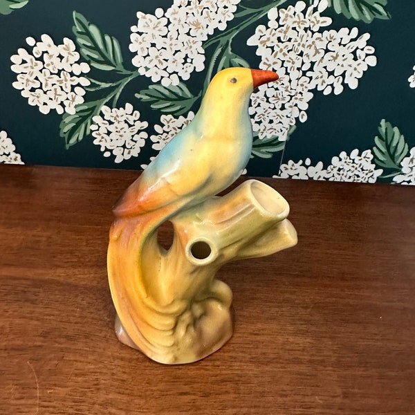 Vintage 1940s Czech Bird Vase