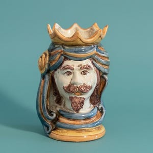Sofia of Caltagirone Sicilian Ceramic Moor's Head / Teste di Moro