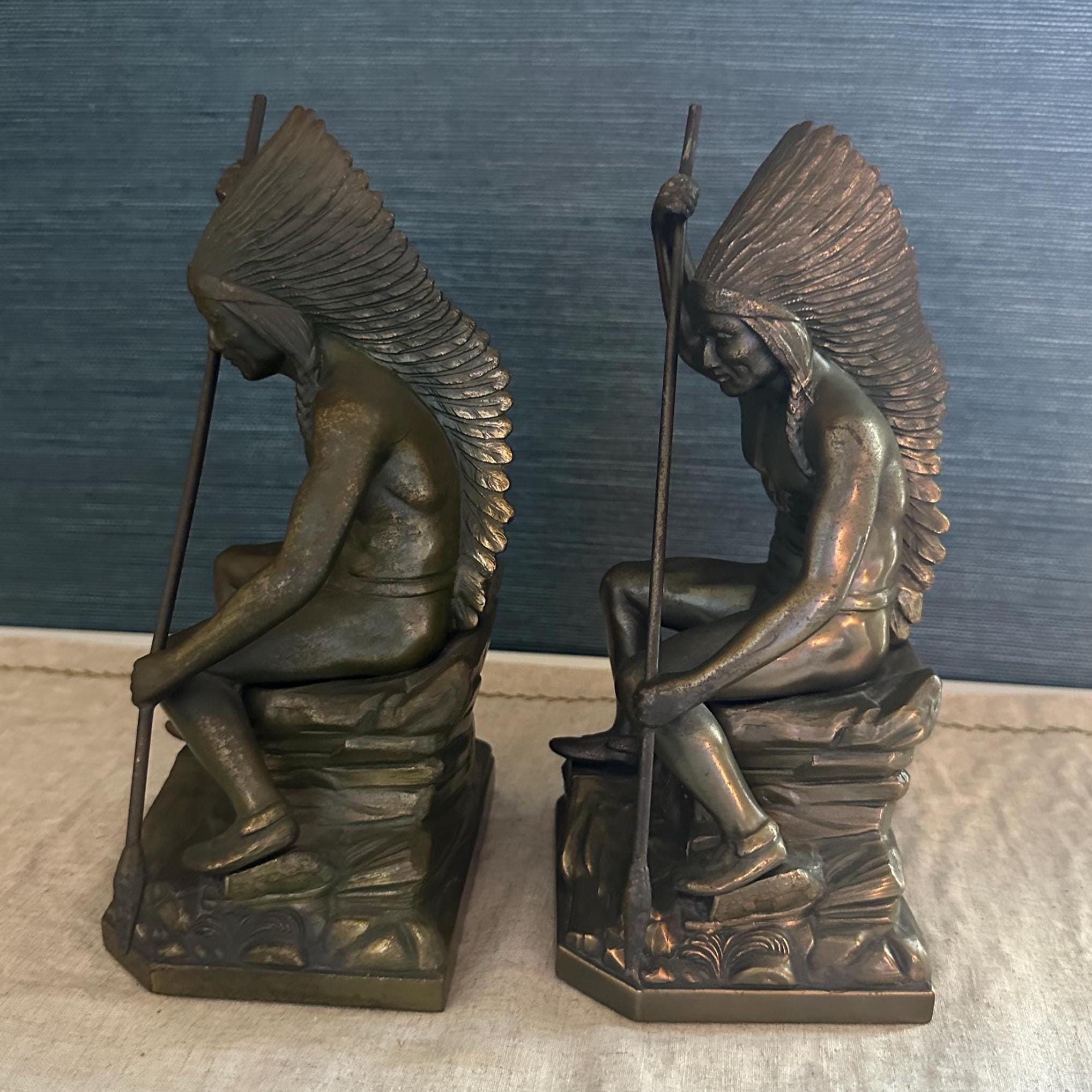 Antique Jennings Brothers ( JB #2245) Bronze Native American