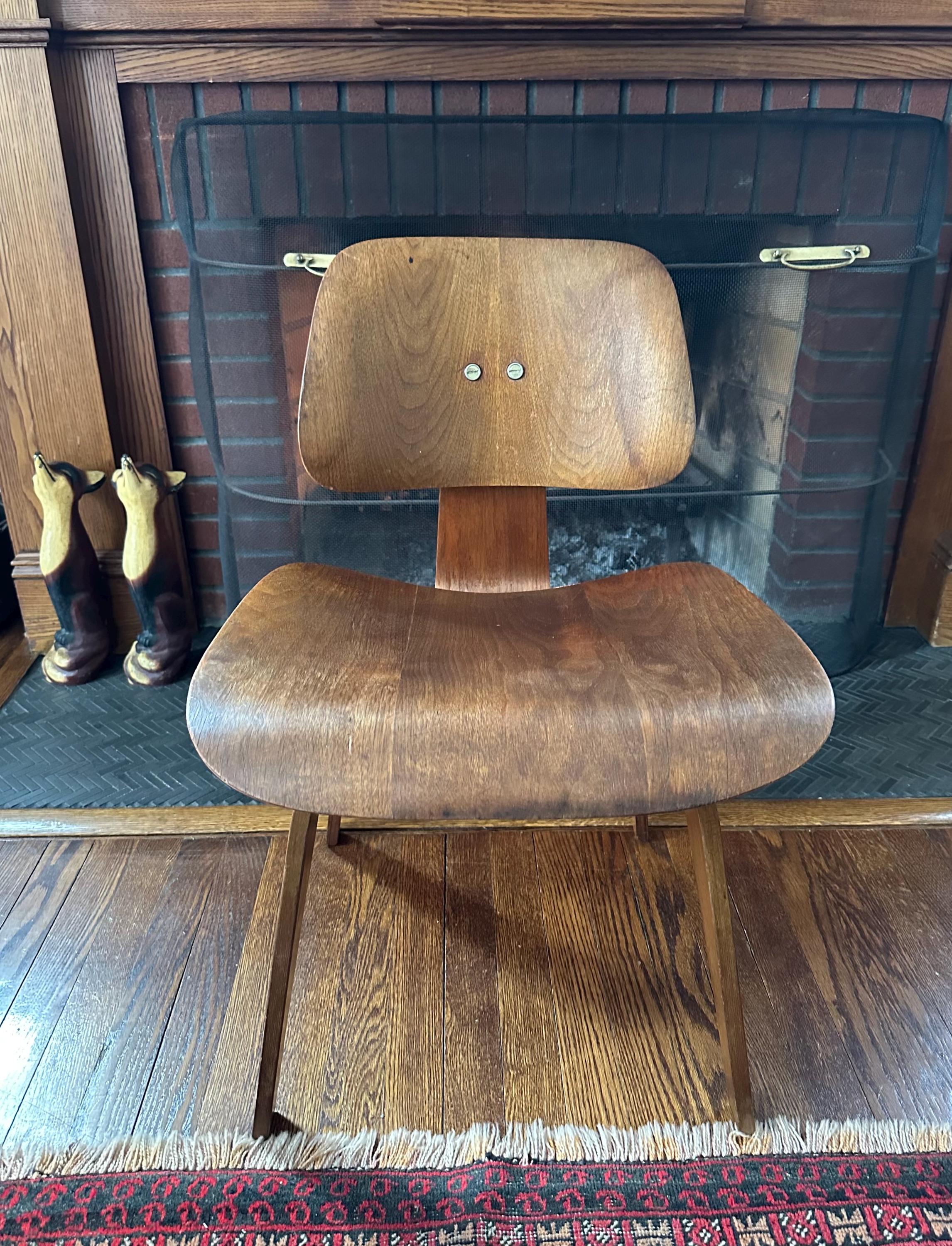 Authentic Vintage 1950s 2nd Run Herman Miller LCW (lounge Chair