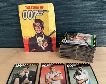 James Bond 'story of 007' Trading Cards, 1984 Complete Set - Etsy