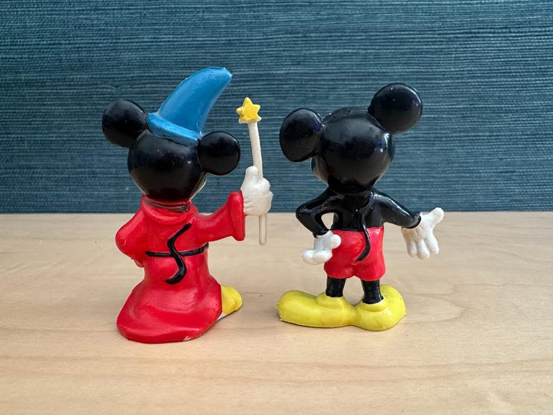 Lot of 2 Vintage Walt Disney Productions Mickey Mouse PVC Figures image 7