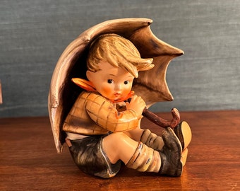 傘の少年／傘の少女　＃152／AB　２体セット　★フンメル　ドイツ・ゲーベル Vintage 15270 B Goebel Hummel Figurine West Germany
