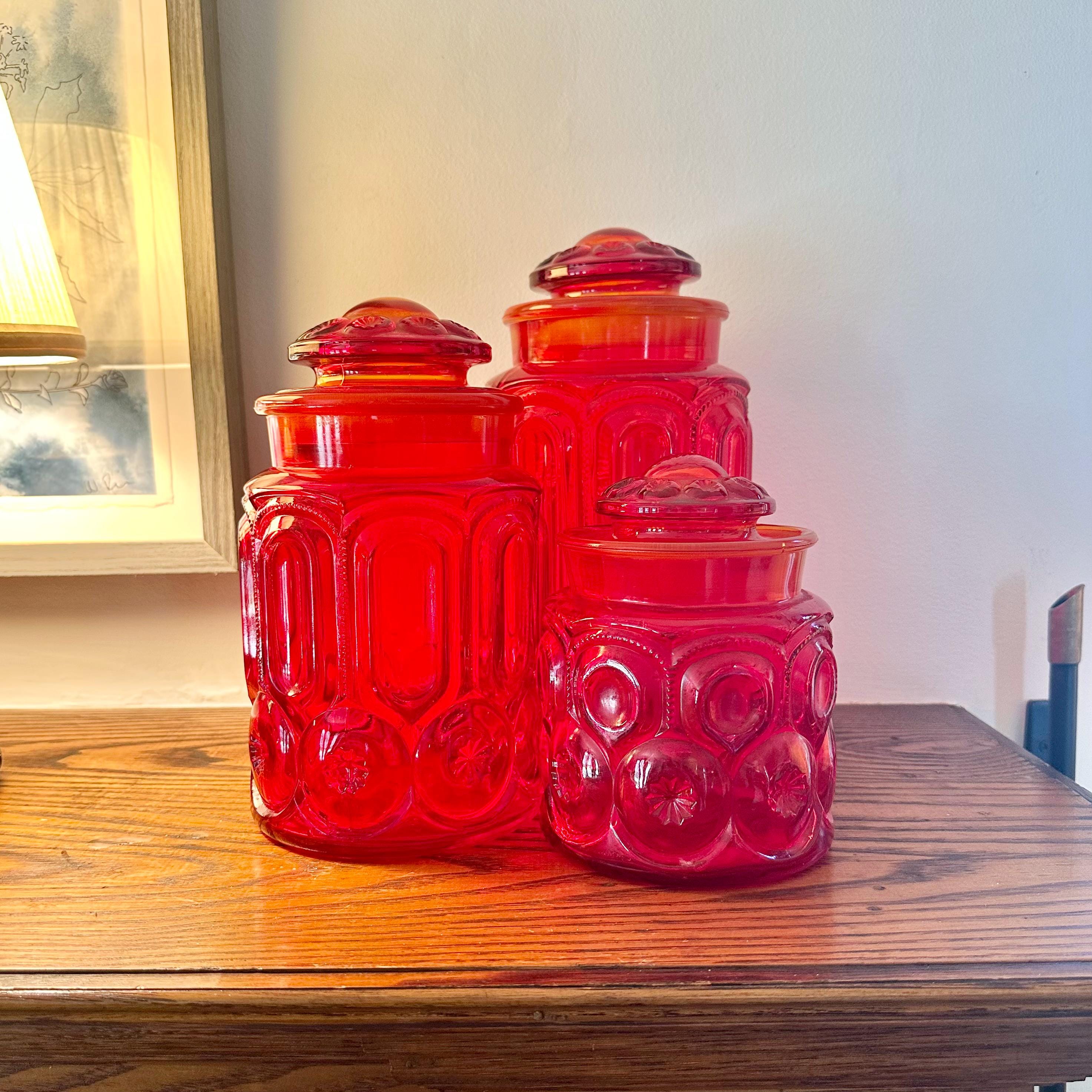 Ruby Red Canisters - Etsy Canada