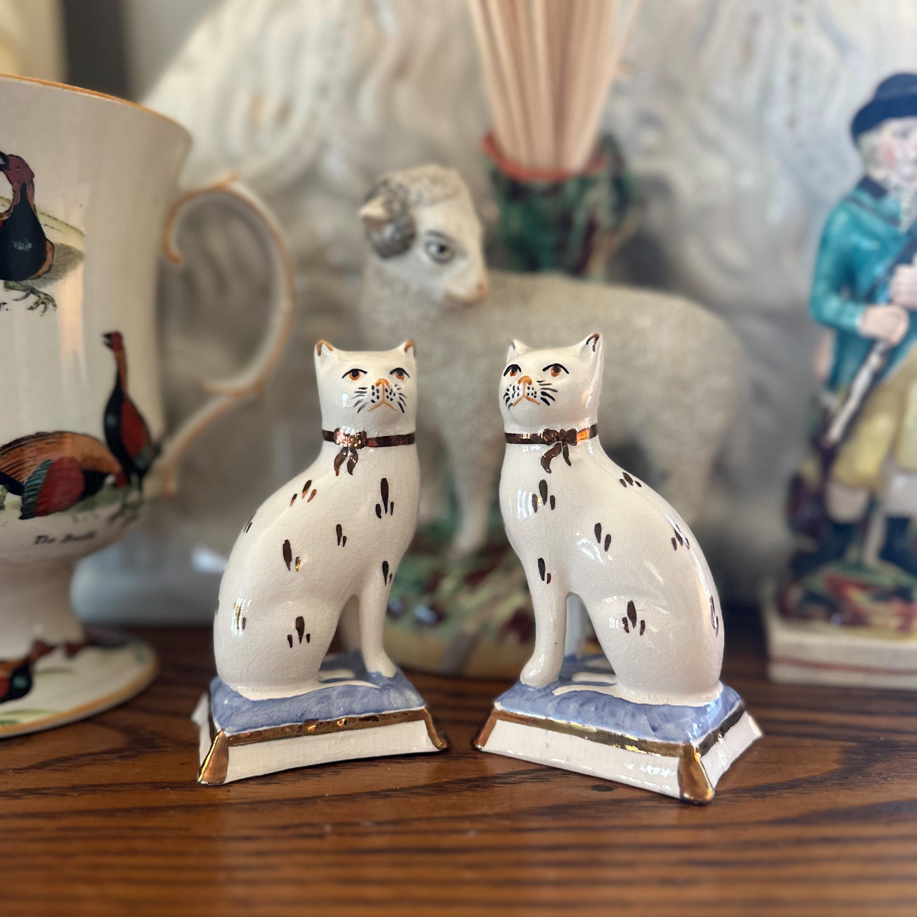 Staffordshire Pottery Cats - Etsy