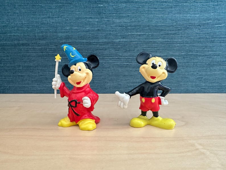 Lot of 2 Vintage Walt Disney Productions Mickey Mouse PVC Figures image 1