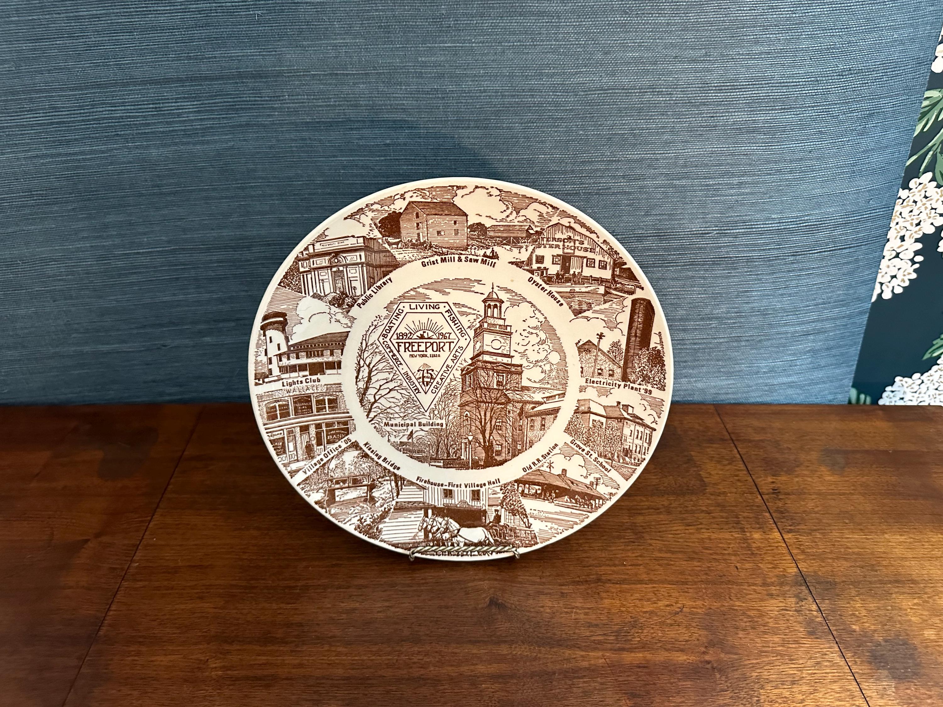 Vintage New York Souvenir Porcelain Plates - Etsy