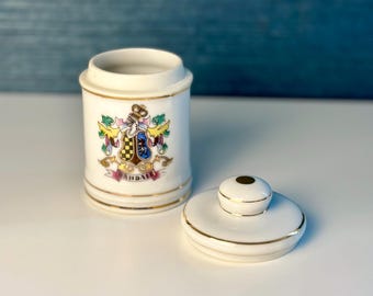 Słoik apteczny z porcelany vintage z plastrem