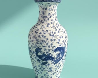 ケンブル ガラス 鯉 魚 花瓶 皿 アンバーカラー ヴィンテージ 91381