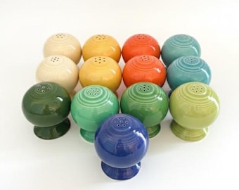 Vintage Fiesta Ceramic Ball Salt and Pepper Shakers, Sold Separately