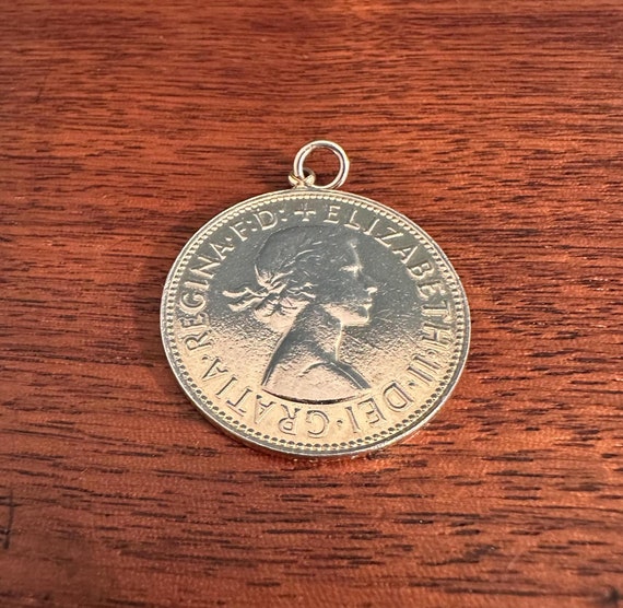 1967 Queen Elizabeth II / King George Penny Coin Charm