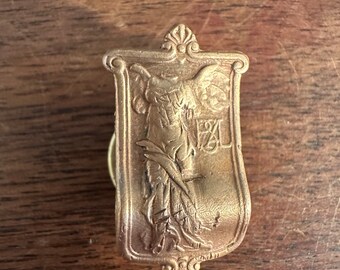 Vintage "Public School Athletic League" PSAL, Bronze Screw Back Lapel Pin Featuring Nike, Goddess of Victory