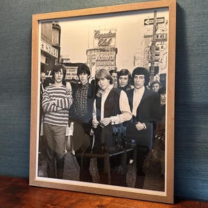 Vintage Rolling Stones &quot;Popsie&quot; Black and White Print in Modern Frame