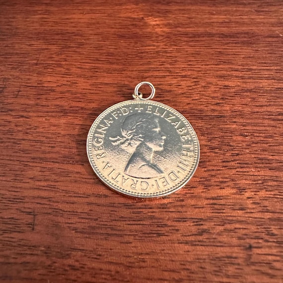 1967 Queen Elizabeth II / King George Penny Coin Charm View 6