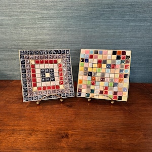 Vintage Mid-Century Modern Mosaik-Fliesen-Aschenbecher - 2-er Set
