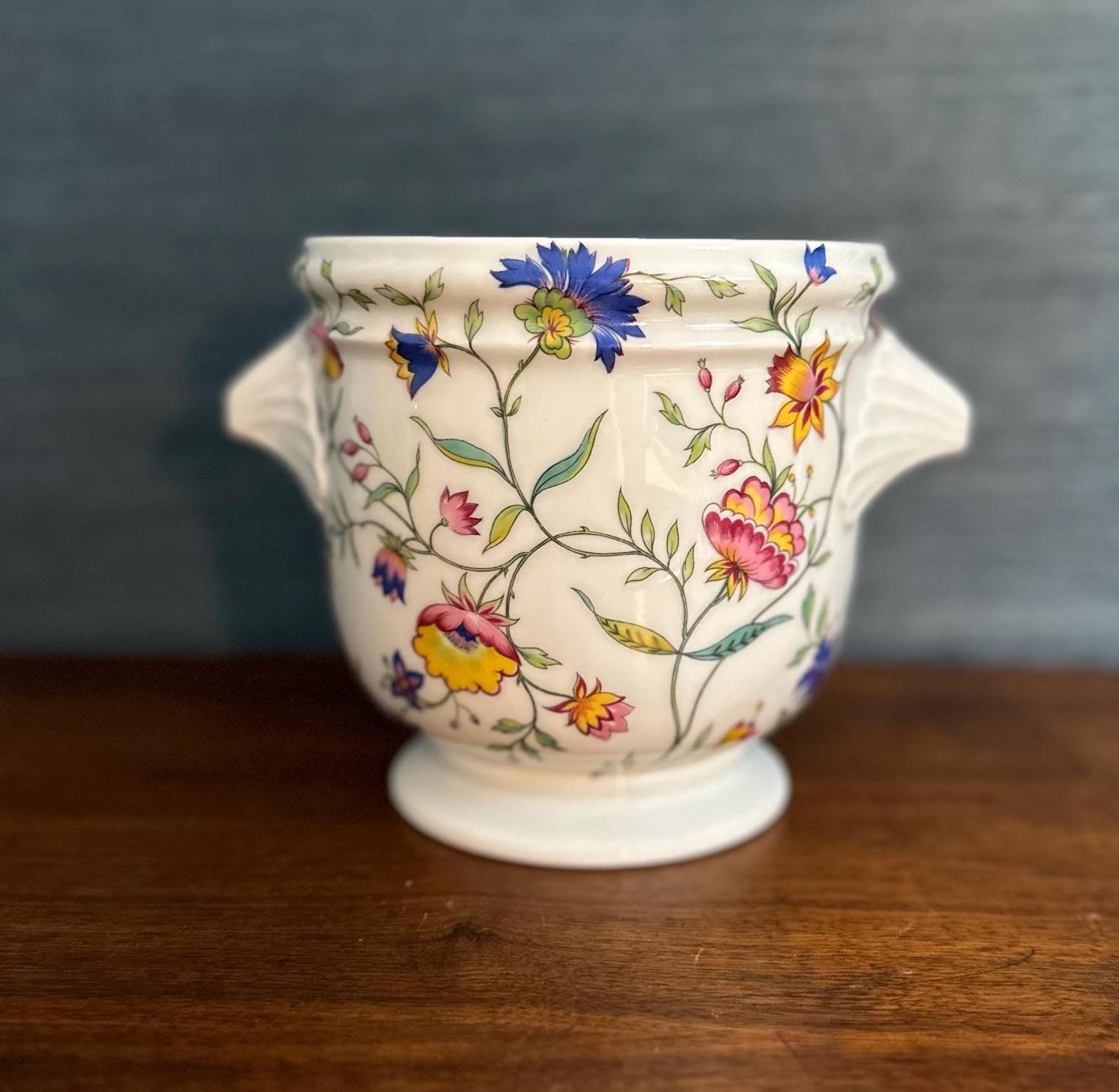 リモージュ ヴィンテージ アンティーク 紅入れ ヴィンテージ Royal de LIMOGES 花とキジの模様の小物入れ