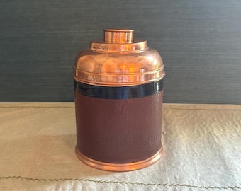Humidor Rumidor de cobre vintage da década de 1930