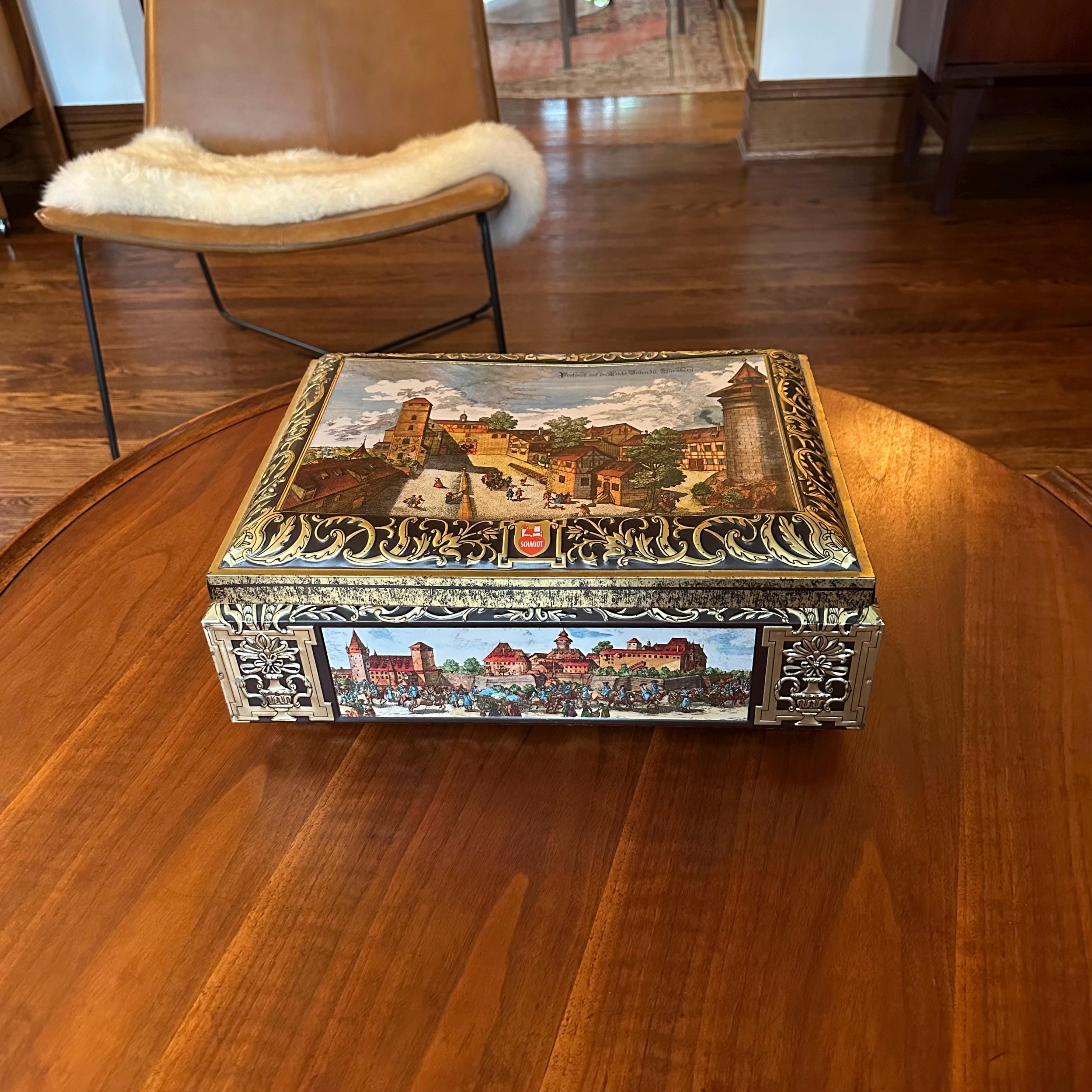Large Gold Ornate Vintage Box - Etsy