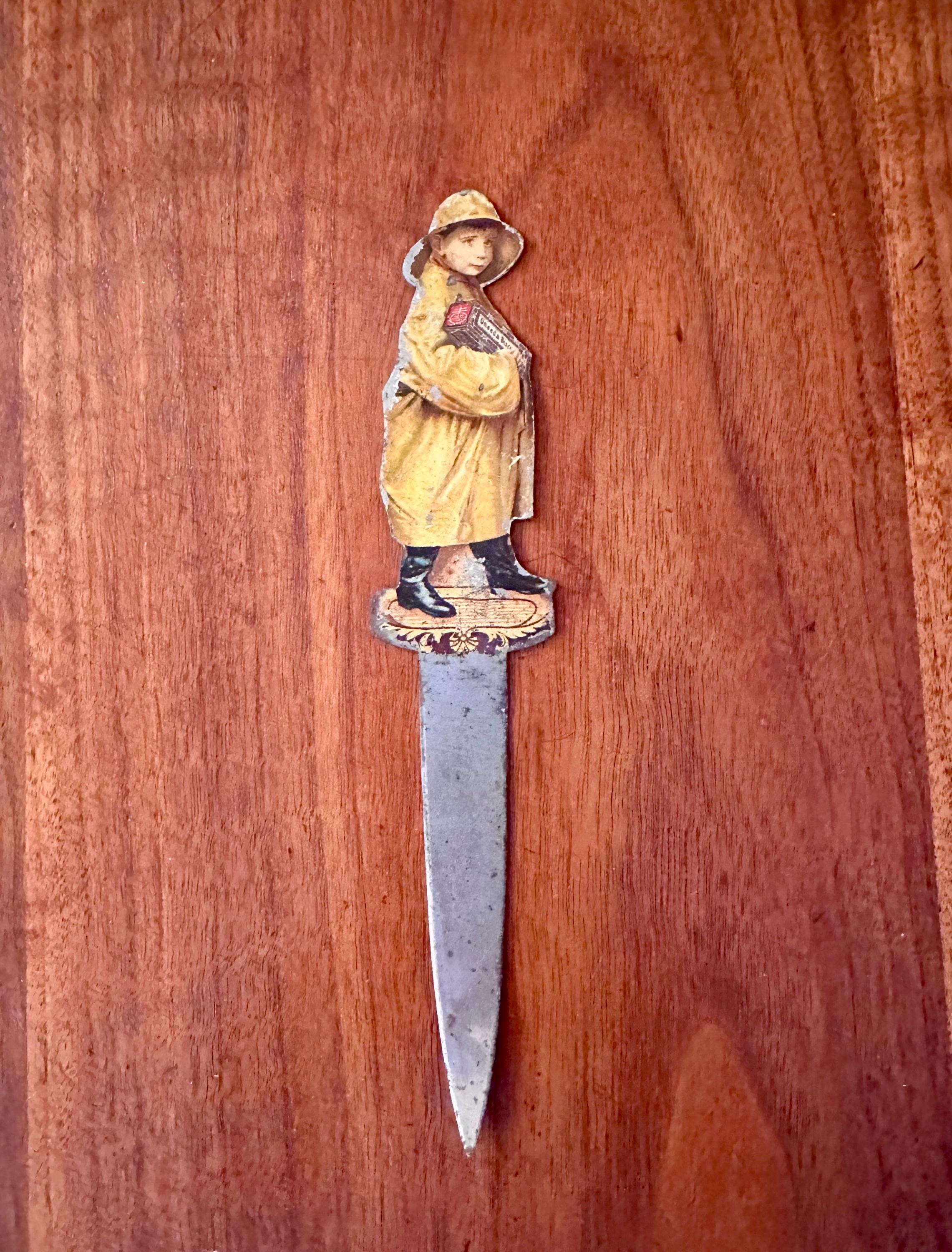Antique 1920s Uneeda Biscuit Advertising Metal Letter Opener