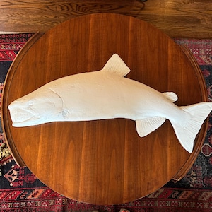 Vintage Taxidermy Blank White Chinook (King) Salmon Fish Form