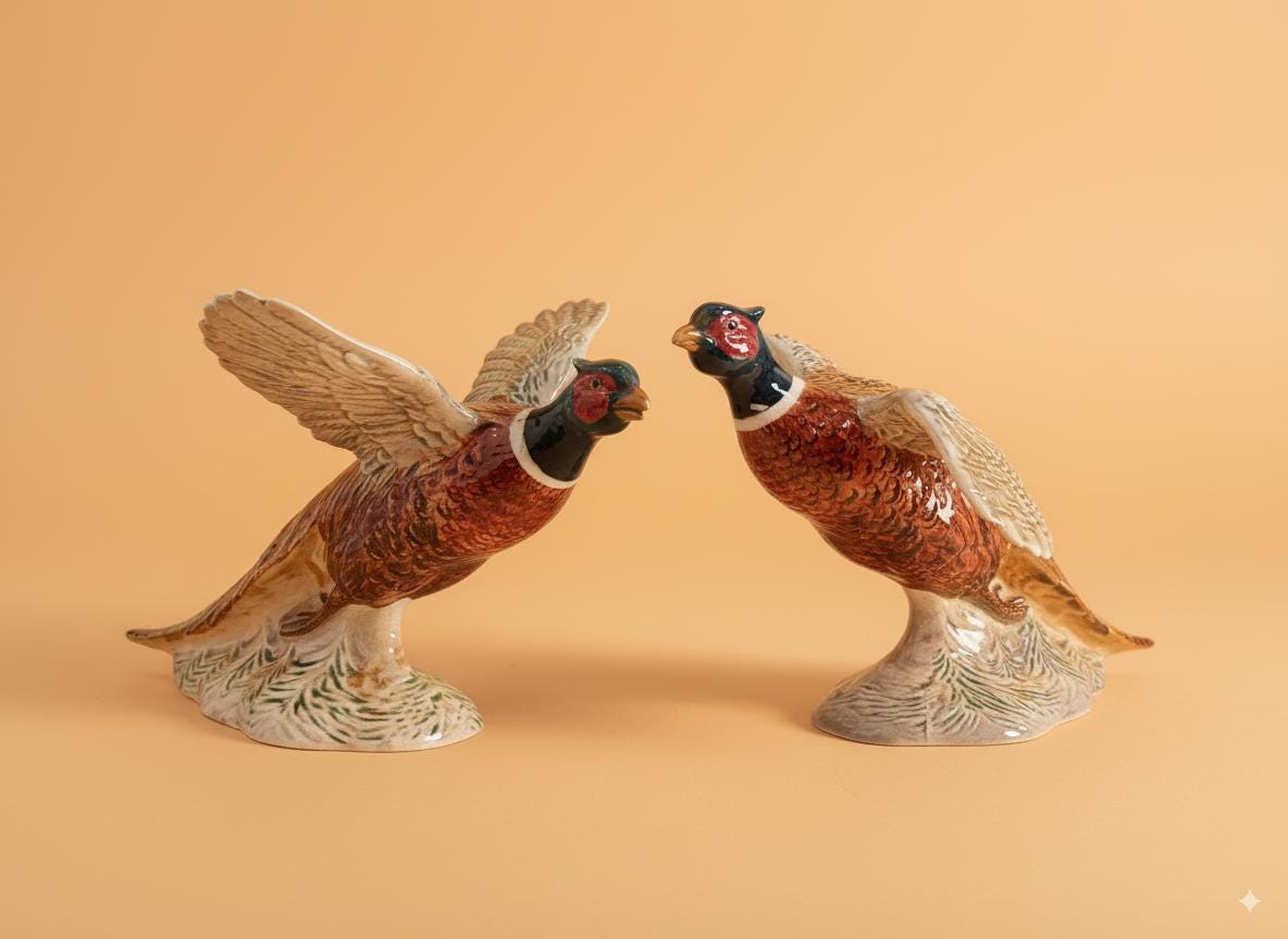 Vintage Pair of Beswick Ringneck Pheasants #849 and #850 - Etsy