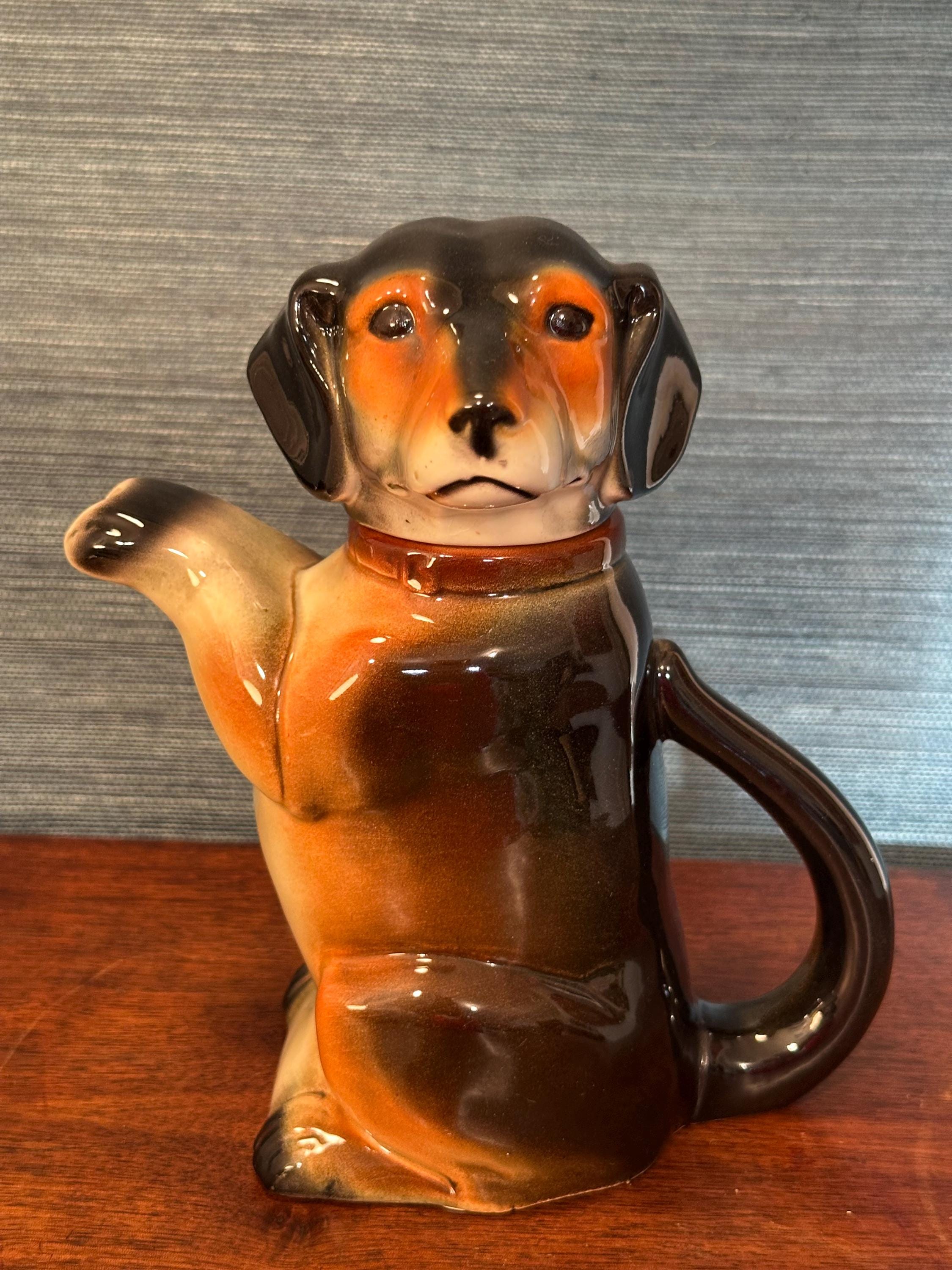 食器 Dog Vintage 1950s Ceramic Dachshund / Dog Teapot - Etsy Canada