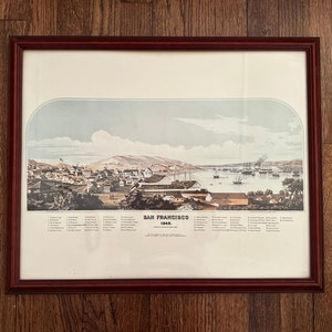 Vintage Framed San Francisco Lithograph, 1886 - Etsy