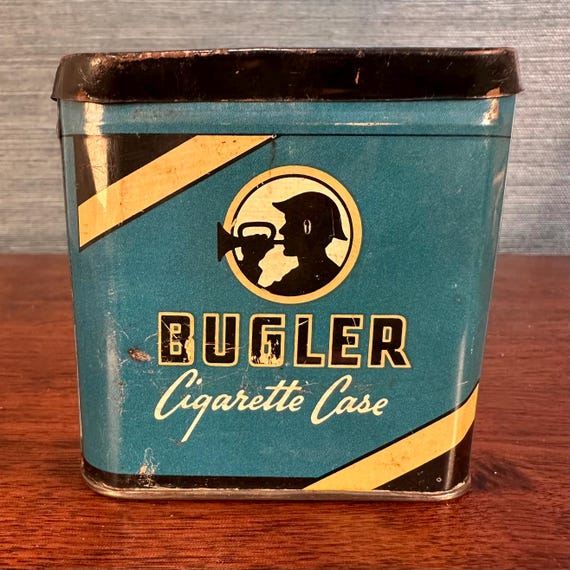 vintage bugler cigarette case Vintage Bugler Cigarette Case Tin,