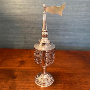 Antique Sterling Silver Spice Tower / Judaica Besamim Box