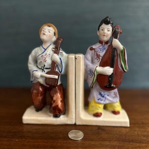 Small Porcelain Made in Occupied Japan Figural Bookends