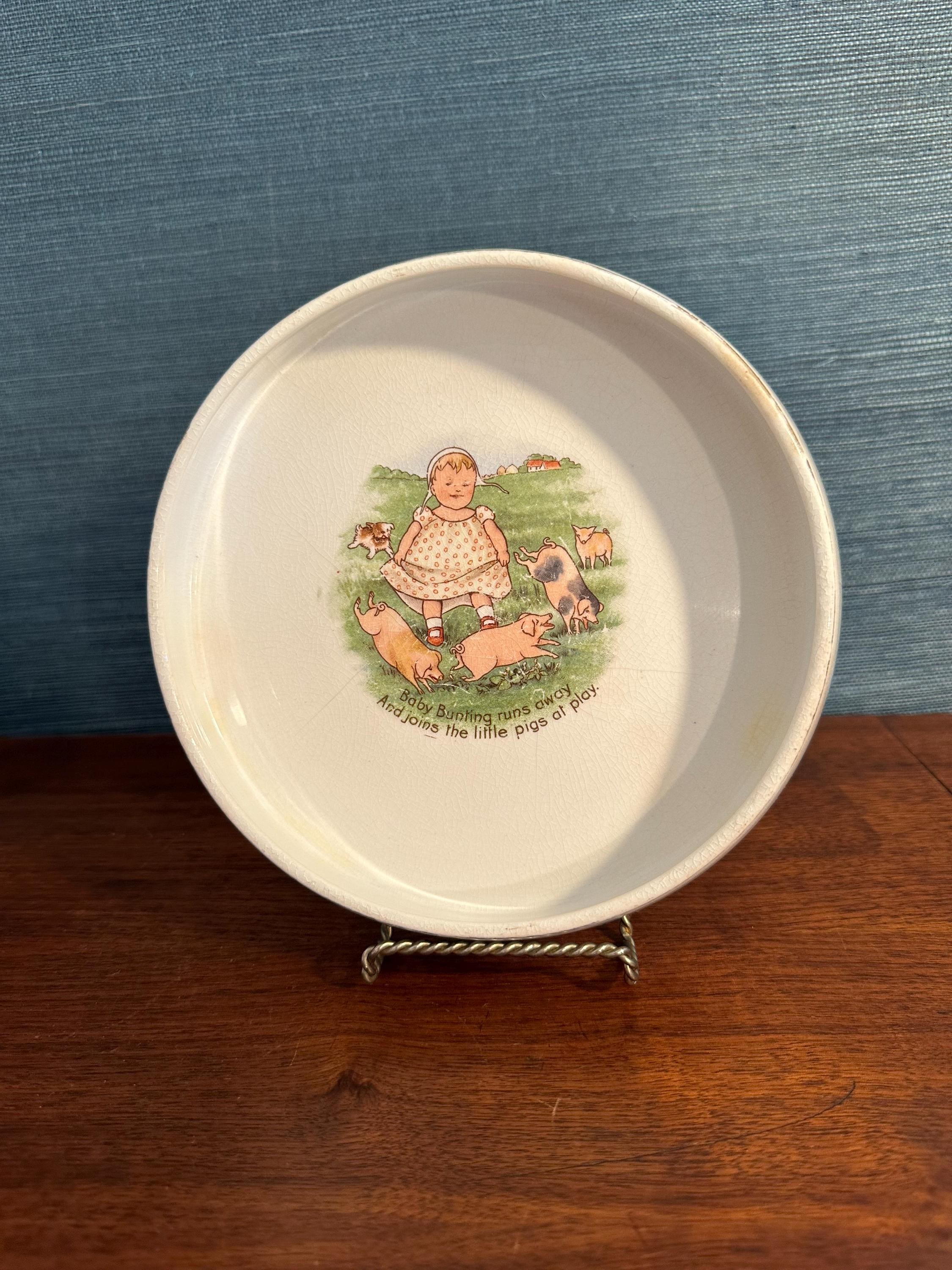 アンティークbebeお皿 Antique Baby Dish - Etsy