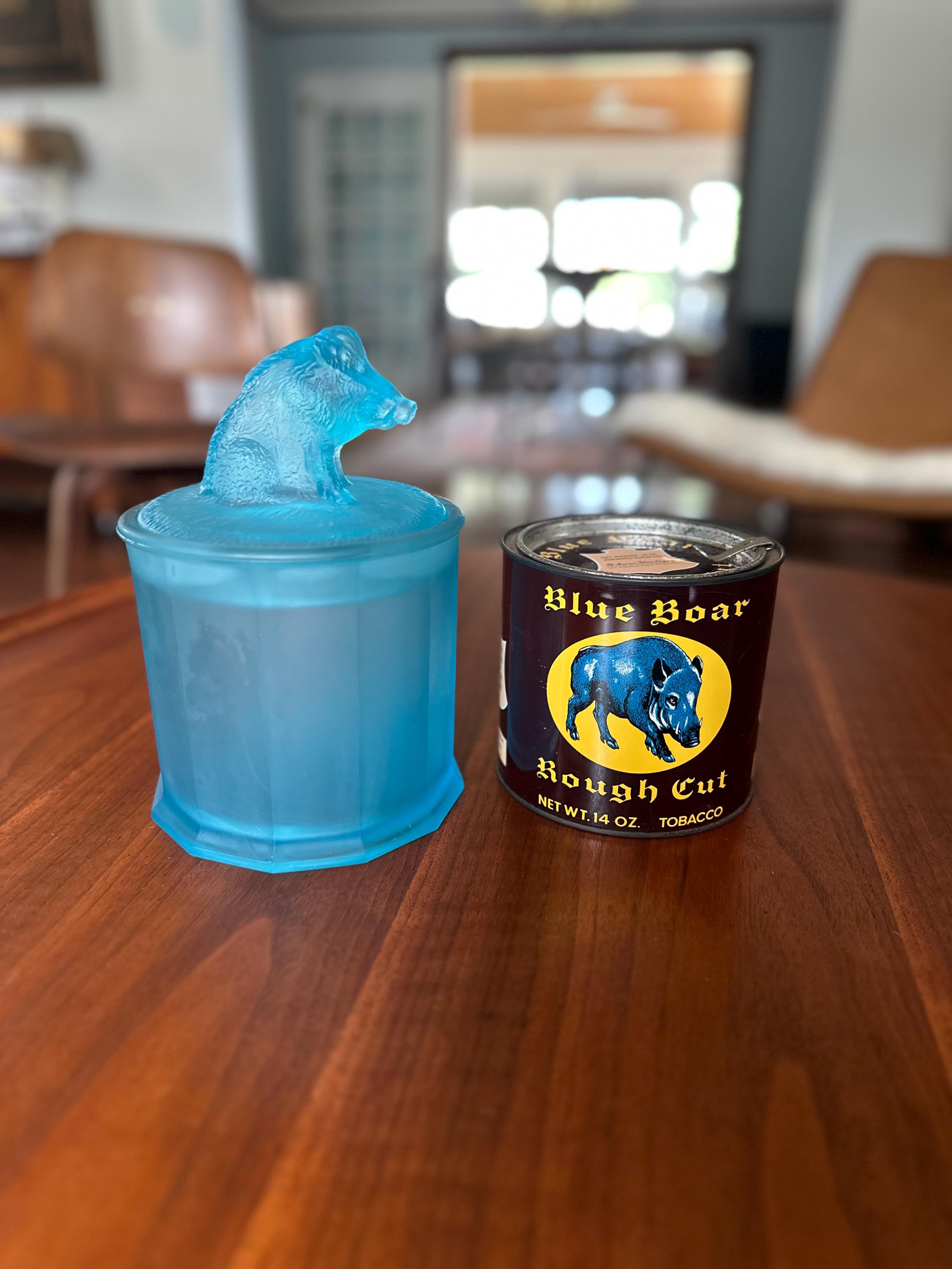 blue boar rough cut tobacco tin *RARE* Old English Blue Boar Rough Cut ~
