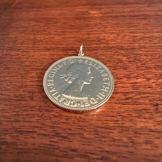1967 Queen Elizabeth II / King George Penny Coin Charm View 2