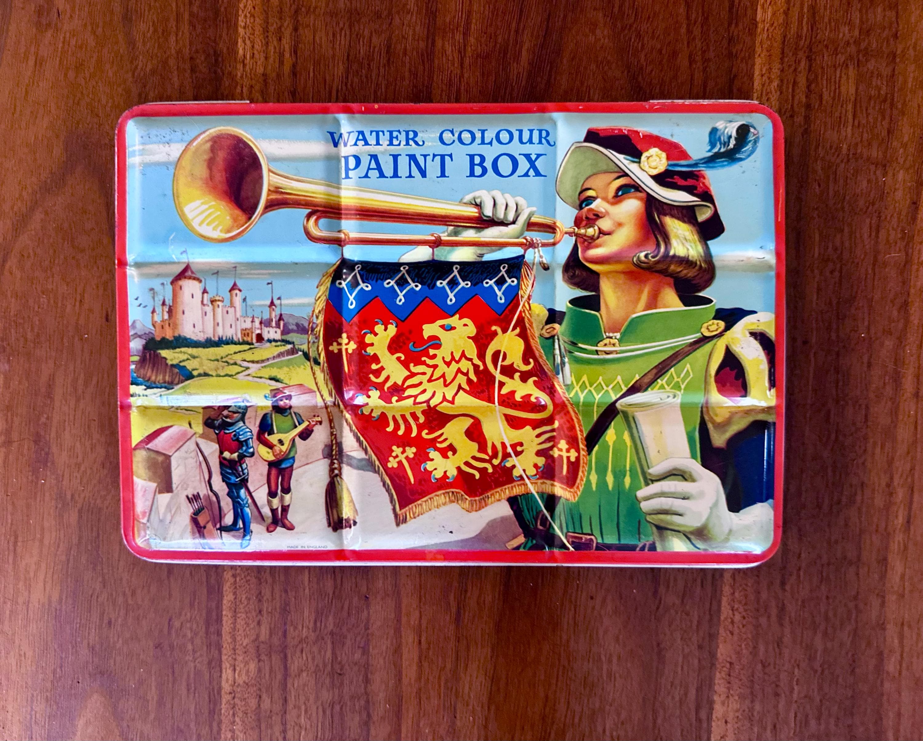 Page of London ヴィンテージ　水彩絵の具用 ブリキ缶 Page of London Paint Box - Etsy Canada